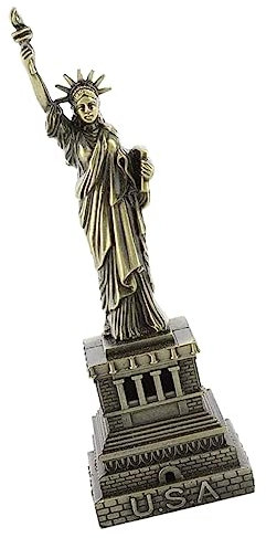 DECHOUS Statue of Metallfigurine Freiheitsstatue Skulptur Für Wohn Und Büroschmuck Kreative Tischdekoration Und Gartenornament Realistische Verarbeitung Für DIY Landschaften