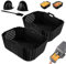 TNOMSNO 2 Stück Airfryer Zubehör für Ninja Double, Airfryer Silikonform für Ninja Double Stack XL SL400EU, Heißluftfritteuse Silikonform für Foodi Max Dual Zone AF400EU AF300EU 7.6 9.5L