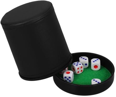Holibanna De Dados Silencioso con Tapa Accesorio para Mesa Vaso De Dados con Bandeja y Agitación