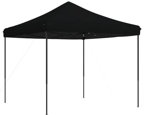 Tonnelle de Jardin Pliable, Tente de Réception Pavillon Barnum de Jardin Noir 292x292x315 cm