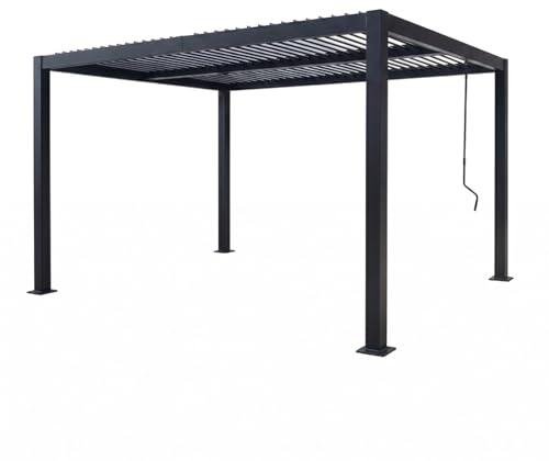 Pergola Bioclimatique CORFU Noir 4x3 m