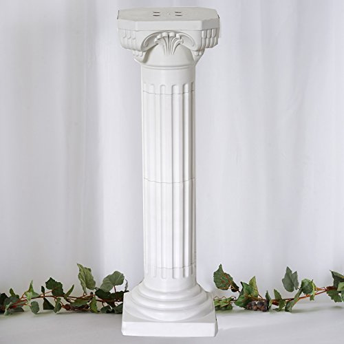 TABLECLOTHSFACTORY 4 Pillars/Set Roman Decorative Wedding Party Columns PVC Pillars 36 Height (Adjustable)