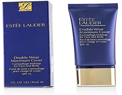 Estée Lauder Double Wear 24-Hour Maximum Cover Camouflage Foundation for Face and Body SPF 15 | Full Coverage | Tattoo Cover Up Makeup Waterproof, 1.0 Fl Oz, 1C1 Cool Bone
