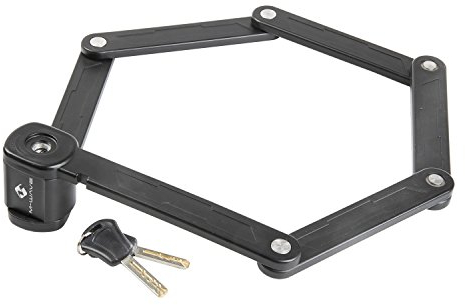 Fahrradschloss Faltschloss 2er Set, je 875 mm, gehärteter Stahl, inkl. Halter, F 875/6 TWIN von M-WAVE