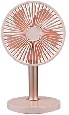 QREZ Mini Ventilateur De Table, Petit Ventilateur Portable Ventilateur USB Chargeur De Bureau 2000mAh Mini Ventilateur Extérieur De Bureau Portable pour Bureau À Domicile,Rose