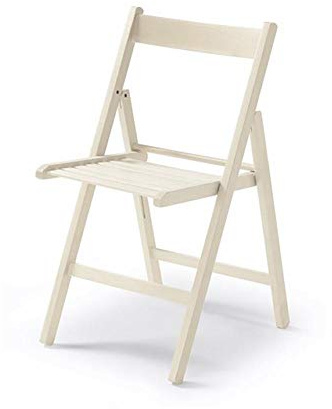 Vivahogar Klappstuhl, Weiß, Holz, 42,5 x 47,5 x 79 cm, vh122849