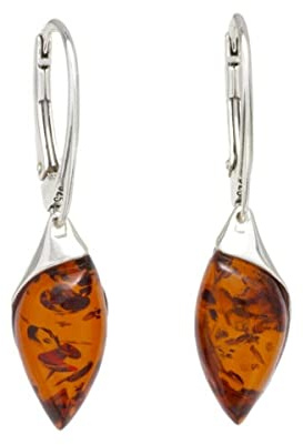 BALTIC AMBER STERLING SILVER 925 Earrings Droop Dangle NATURAL Gemstone Amber Jewellery For Woman Lever Back Earrings Sterling Silver