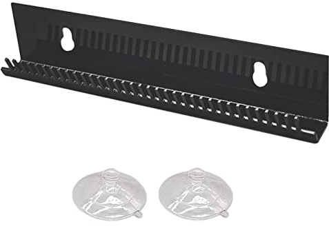 zalati Soporte de pared para colgar extensiones de cabello con 2 ventosas para soporte de exhibición, almacenamiento, lavado, peinado, peinado y secado, color negro