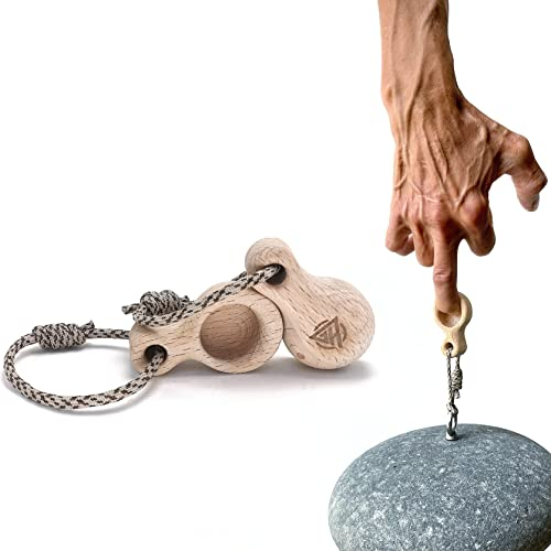 RUSTAM CLIMBING RainDrop Tragbares Fingerboard für Klettern – Rock Climbing hangboard, Mobiles Hangboard Fingertrainer aus Holz für Griffkraft, Leicht, Robust, Kompakt | 1 Paar