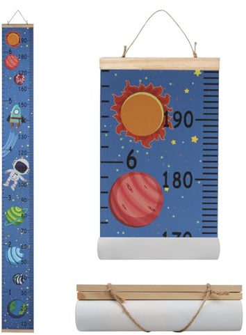 Powmag Kinder Messlatte Höhe Diagramm für Kinderzimmer, Größenmesser Kinder für Baby und Kleinkinderzimmer Wanddekoration Messlatten, Wandaufhängung Höhenmesser Messlatte