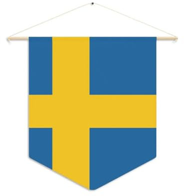 Pixelforma Bandiera della Svezia da appendere in poliestere, 30 x 45 cm