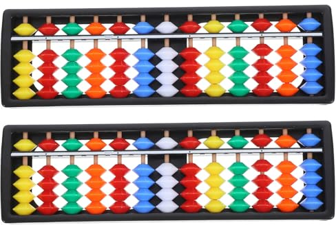 Toyvian Abakus für Kinder, Bunter Rechenrahmen mit 13 Reihen Pädagogisches Mathe Lernspielzeug für Grundschule Vorschule Tragbare Rechenhilfe für Kopfrechnen Zahlenverständnis