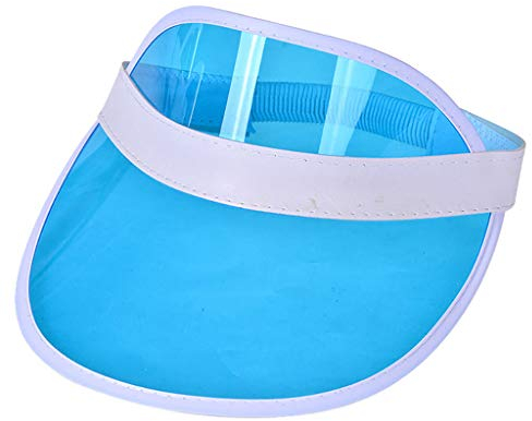 Unisex Sonnenvisier 80er Jahre Retro Neon Sonnenblende Hut Kunststoff Sonnenblende Hüte Retro Neon Sonnenblenden für Golf Tennis and Pokerpartys