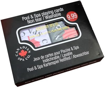CANADIAN SPA CO. Wasserfeste Spielkarten, 2X Kartendeck mit jeweils 54 Karten, perfekt für Hot Tub, Camping, Festivals, Picknick und Outdoor
