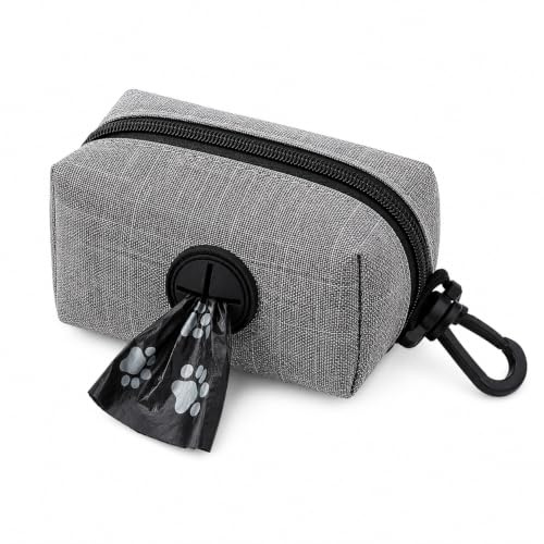 Luxiremi Dog Poop Bag Holder for Pet Lover Walking Running or Hiking(Gray)