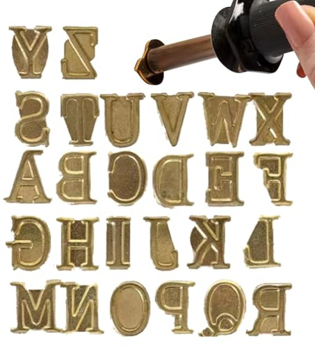 Brennbuchstaben Set aus Holz - Brennstempel aus Holz, Brenntipps aus Holz Blindwerkzeuge | Stempelstempel für Kupferholz, Skulptur von Kopfwerkzeugen für