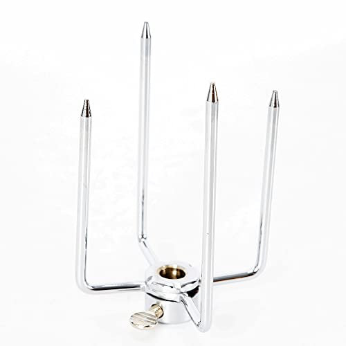 Tenedor para barbacoa de acero inoxidable, 4 tenedores de aleación de zinc, para camping, exterior, barbacoa, 13,5 cm, diseño estable