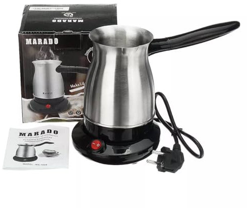 Caffettiera Elettrica Moka Caffè Turco Cappuccino Bollitore 600w In Acciaio