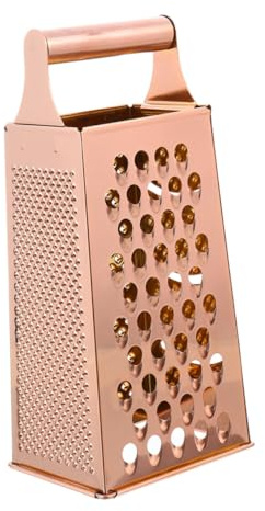 Rallador Lados de Acero Dorado de 4 de Inoxidable Cocina