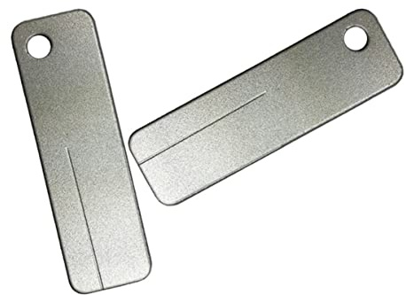 BAZEITFLOW 2 Stück Diamant Schärfsteine zum Schärfen von Küchenmessern und Scheren Tragbar Kleiner Design Silberfarben für Outdoor Werkzeuggebrauch
