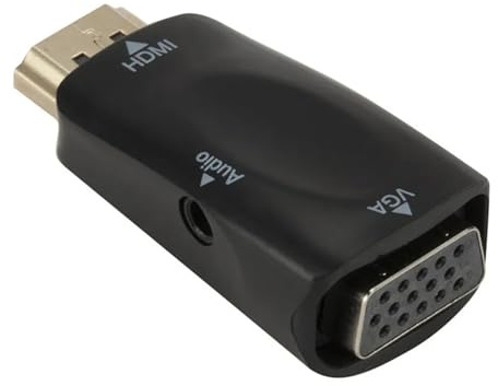 WIKRQIHL Câble convertisseur HDMI vers VGA mâle vers Femelle, Adaptateur Jack 3,5 mm Audio for téléviseur, PC, Ordinateur Portable, Tablette(C1)