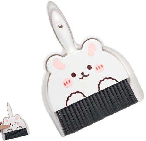 Ensemble Mini Pelle et Balayette de Table,Balai à Main avec Pelle à Poussière pour Nettoyage des Miettes sur Bureau,Table de Chevet,Clavier et Meubles,Accessoire Ménage Compact pour Maison et Bureau