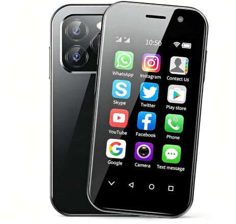 G Mini Smartphone Dual SIM Face Detection GPS OTG Google Play 3 Android Mini Cellulare (nero, 32 GB, GB, 3)