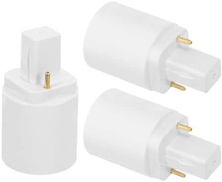 Convertisseur de Culot de Lampe G24d vers E27 2 Broches 3 Pcs