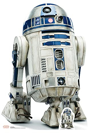 STAR CUTOUTS R2-D2 The Last Jedi Pappaufsteller in Lebensgröße, 97 x 67 x 97 cm