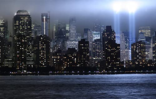 LHJOYSP Puzzle für Kinder 3D Puzzle 1000 Teile City Light Wolkenkratzer New York World Trade Center Memorial 75x50cm