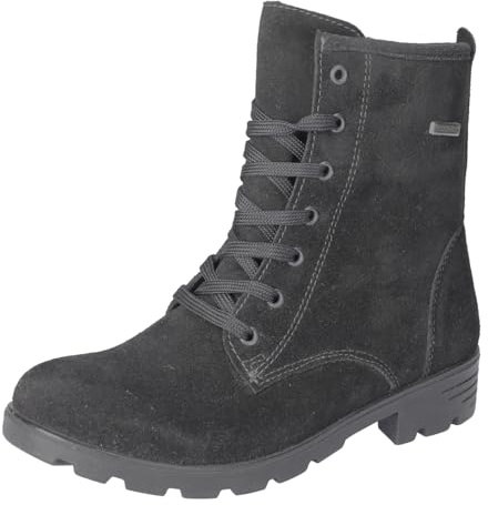 RICOSTA Flickor Vinterskor Barn snörstövletter Disera, barnbåtar, WMS: medium, TEX, Svart 090, 40 EU