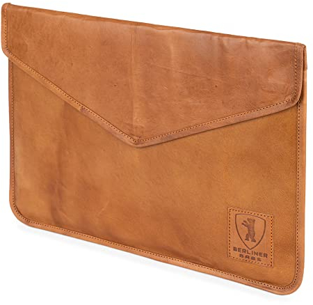 Berliner Bags Housse Ordinateur Portable 15.6 Pouces en Cuir Véritable, Pochette de Protection Élégante et Durable, Compatible PC Portable et Ultrabook
