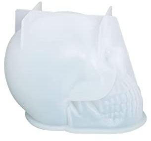 Moules 3D en forme de tête de mort, moules en silicone époxy pour bougies familiales