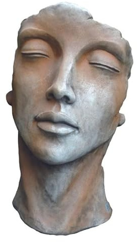 Jardinex Statue Visage Femme extérieur Petit Format - Rouille 50 cm