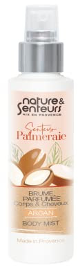 NATURE & SENTEURS - Brume Parfumée Palmeraie & Argan 100ml - Pour Corps et Cheveux - Notes Envoûtantes et Exotiques - Fabriquée en France