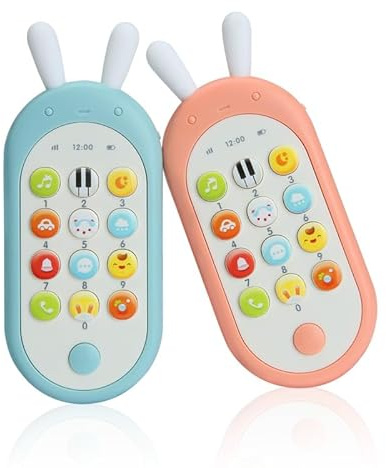 Juguetes Aprendizaje para Bebes - movil año Juguete telefono -Mando a Distancia Bebe móvil bebé niños con Luces Sonidos y Canciones Remoto música teléfonos Inteligentes bebés Meses (Rojo)