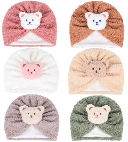 SEAUR Neugeborene Mütze Turban Baby Mädchen Jungen 0-12 Monate Newborn Beanie Hut Süß Stretch Turbanmützen Babymütze