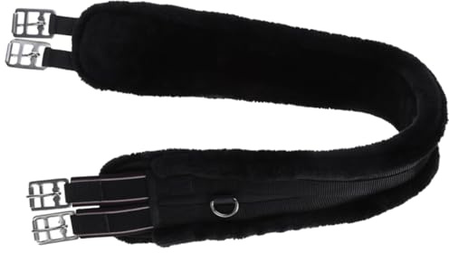 Kerbl Covalliero Sattelgurt Langgurt anatomisch Webpelz schwarz, Sattelgurt Länge:Länge 120 cm