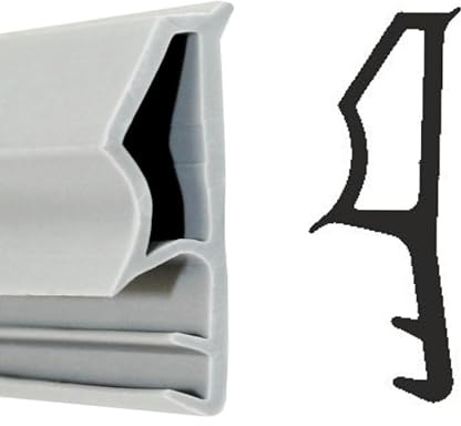 SN-TEC Stahlzargendichtung, Türdichtung, Ersatzdichtung, Z 1120, Breite: 23mm, Höhe: 6,8mm zum einstecken, Farbauswahl: weiß/grau (Grau, 5 Meters)