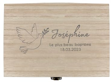 CADEAUX.COM - Set Couverts Enfant - Coffret Personnalisé Gravé Baptême avec Couverts - Cadeau Personnalisé Enfant, Cadeau Naissance Fille, Cadeau Naissance Garcon, Cadeau Baptême