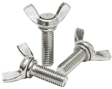 5 Stück Flügelschrauben M8 handfest anziehende Flügelkopf-Rändelschrauben 304 Edelstahl DIN316 (Color : 35mm x5pcs, Size : M8)