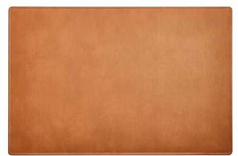 SPRINTIS - Schreibtischunterlage Leder Braun 60 x 40 cm,Schreibtischmatte aus recyceltem Naturleder, Tischunterlage aus Lederfür Büro und Home Office