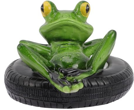 CAXUSD Schwimmende Frosch Dekoration Aus Harz Für Teich Garten Wasserbecken Ornament Simulation Schmuck Für Außenbereich