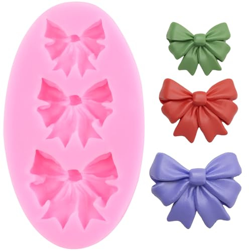 XMOLDNMS Mini Schleife Silikon Fondant Formen Bowknot Candy Mold Fliege Silikonform für Kuchen Dekoration Cupcake Topper Schokolade Polymer Clay Gum Paste