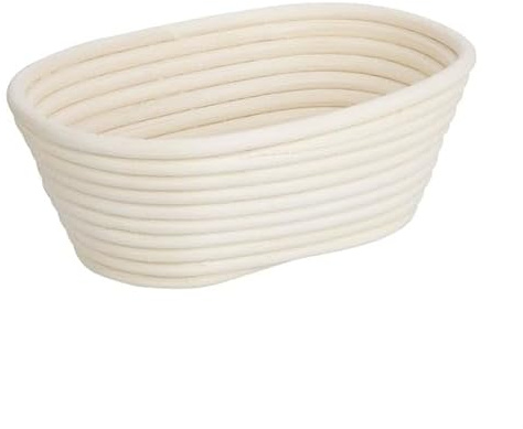 Vogue Rattan Proving Round Basket 220 x 80mm - Basket for Bread Shape Maintenance, Easy to Clean, Wipeable FT837 | Wicks away moisture to create a crisp crust while imprinting a spiral pattern onto loaves; wipeable and easy to clean.