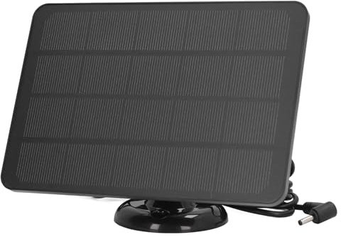 10W Portable Solar Panel Charger, IP65 Waterproof Solar Powered Battery Charger, 800mA Rechargeable Battery, for Ring Cam for Ring Stick Up Cam (CSP4W-DC-B)