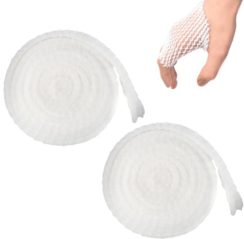 GNAUMORE Benda Traspirante A Rete,Benda a Rete Flessibile,Benda a Rete Elastica,Medicazione a Rete,Medicazione per Ferite a Rete Elastica,Rete Elastica Fasciatura,Benda Elastica per Medicazione