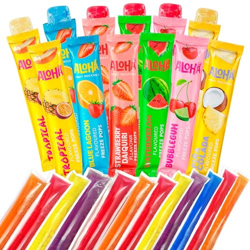 Pack 24 Polos Flash para Congelar Cia&Co · 12 Flashes Aloha Tropicales + 12 Flash Burmar Clásicos · Cócteles de Frutas Naturales Sin Alcohol · Polos Líquidos Verano · Sin Gluten · Selección Cia&Co