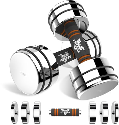 Dskeuzeew verstellbare Hanteln Hantel Set aus Stahl 5kg 7.5KG 10KG Kurzhanteln VerstellbareSet mit Schaumstoff Griff Fitness Hanteln für Zuhause