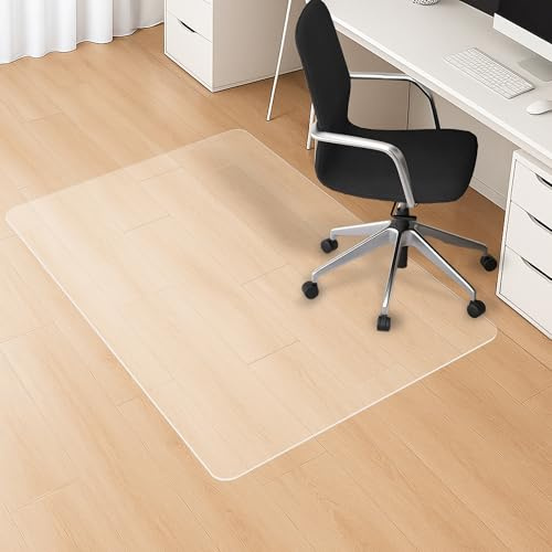 HOMEK Office Chair Mat for Hardwood Floor, 75×120cm Clear Floor Protector Mat for Office Chair, Desk Chair Mat for Hard Floors, Easy Glide for Chairs